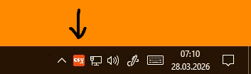 CSV Tool in der Taskleiste